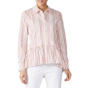 ALEXIS Valerie striped peplum top small